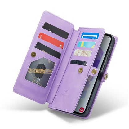 Samsung Galaxy A55 Case - Bright Lila - 2-in-1 Wallet Case with 10 Card Slots