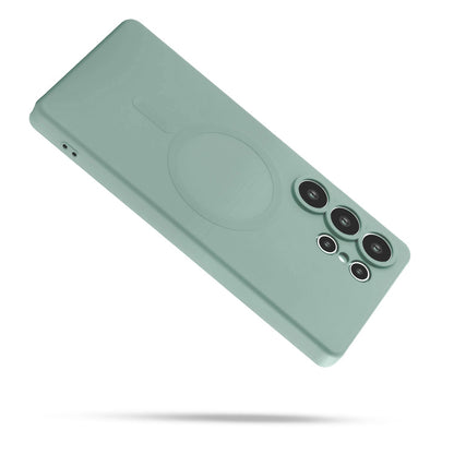 Samsung Galaxy S25 Ultra Hoesje - Pistachio Groen - Liquid Siliconen MagSafe Back Cover