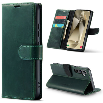 Samsung Galaxy S25 Plus Hoesje - Emerald Green - Echt Leren Bookcase