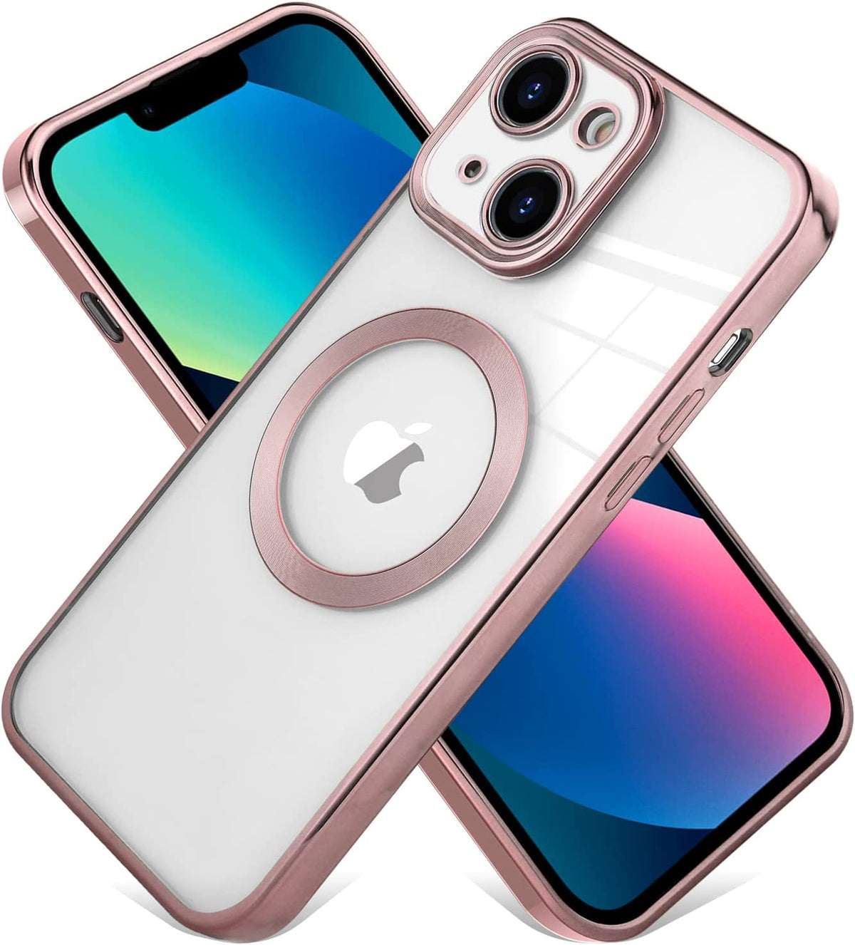 Apple iPhone 15 Hoesje - Roze - Hybrid Siliconen MagSafe Back Cover