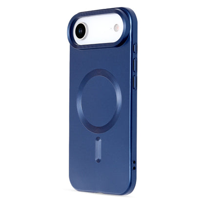Apple iPhone Air Hoesje - Donker Blauw - Matte Siliconen MagSafe Back Cover