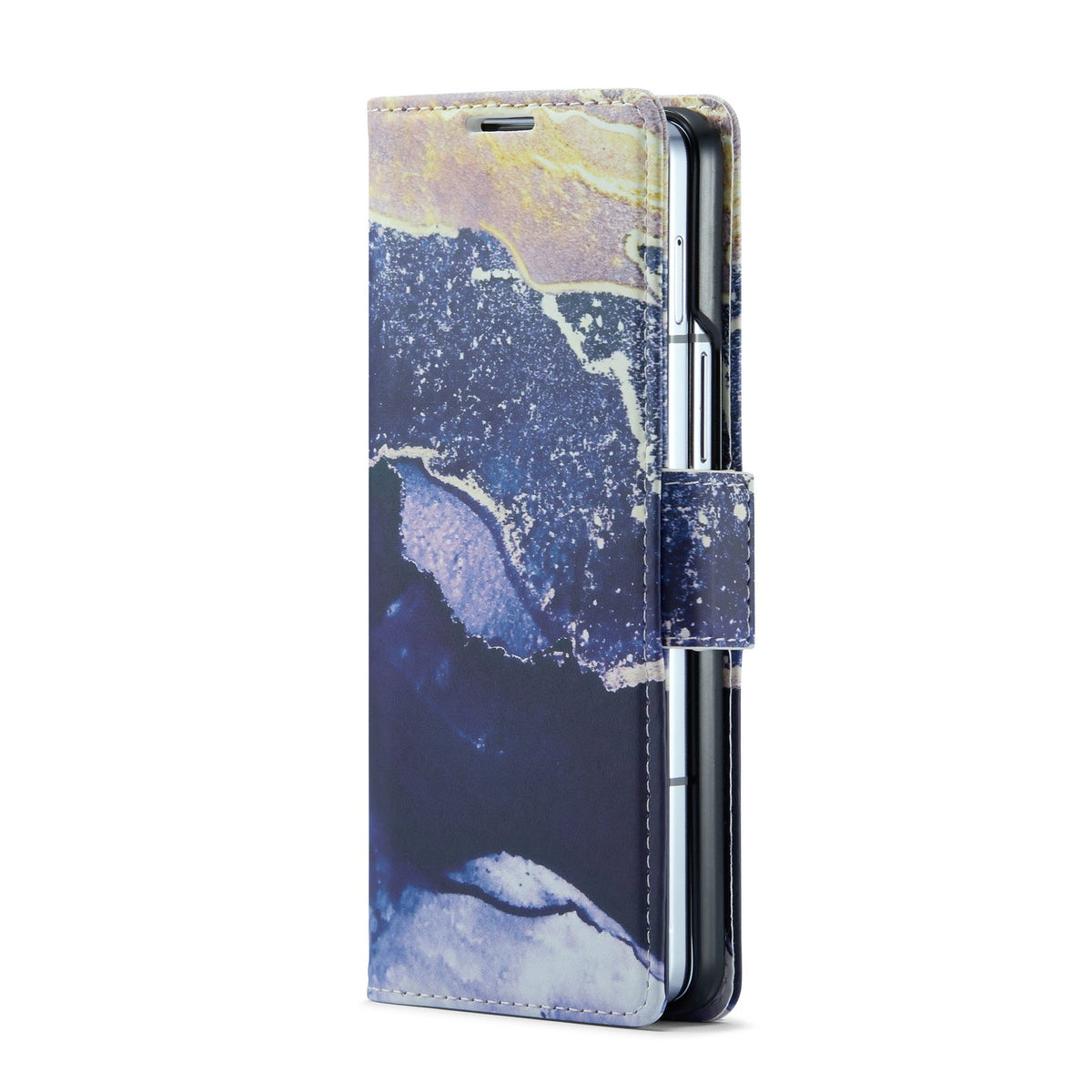 Samsung Galaxy Z Fold 5 Hoesje - Blue Sodalite - Marmer Bookcase