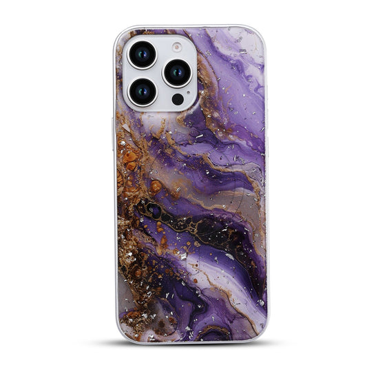 Apple iPhone 16 Pro Max Hülle - Lila - Marmor-MagSafe-Backcover