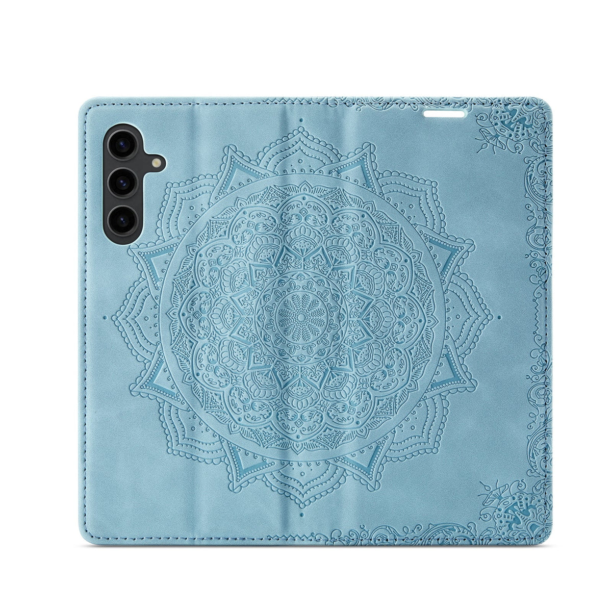 Samsung Galaxy A14 Case - Aqua Blue - Mandala Thin Back Cover