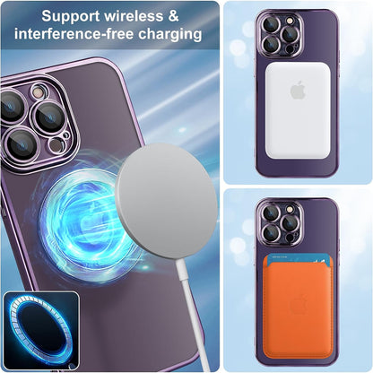 Apple iPhone 15 Pro Max Hoesje - Paars - Hybrid Siliconen MagSafe Back Cover