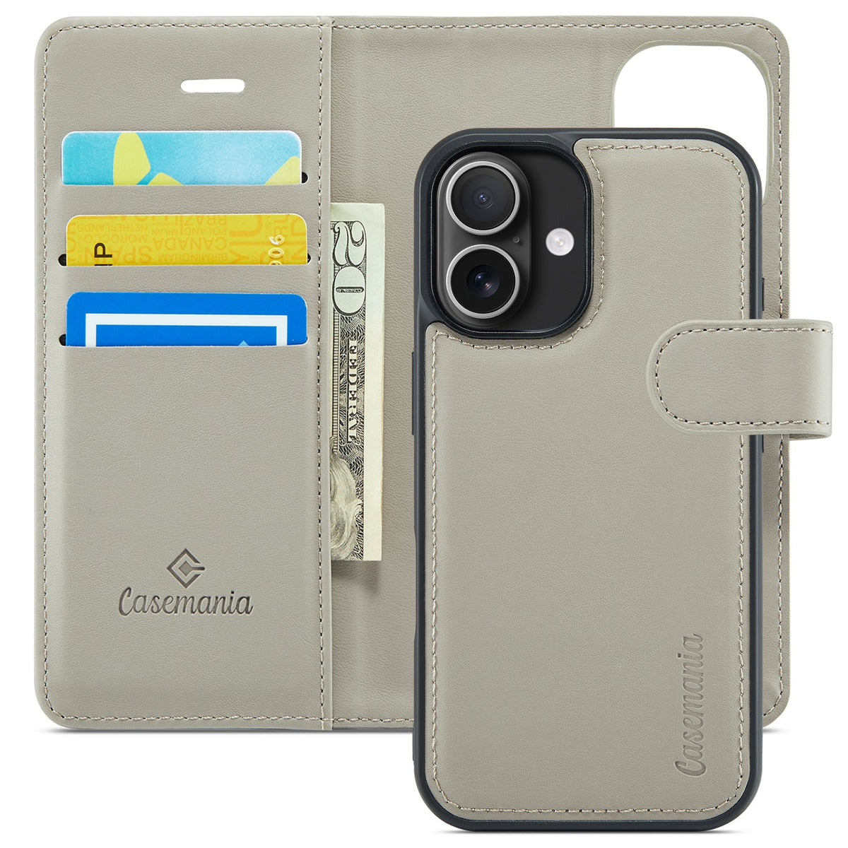 Apple iPhone 16 Plus Case - Smoke Gray - 2-in-1 Wallet Case