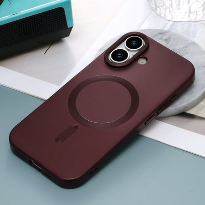 iPhone 17 Hoesje - Bordeaux - Matte Siliconen MagSafe Back Cover