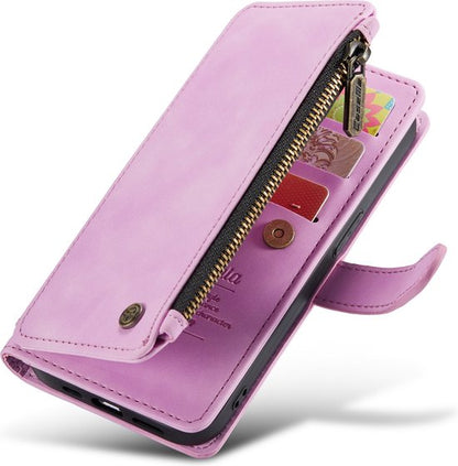 iPhone 14 Hoesje - Pastel Lila - Luxe Bookcase met Rits