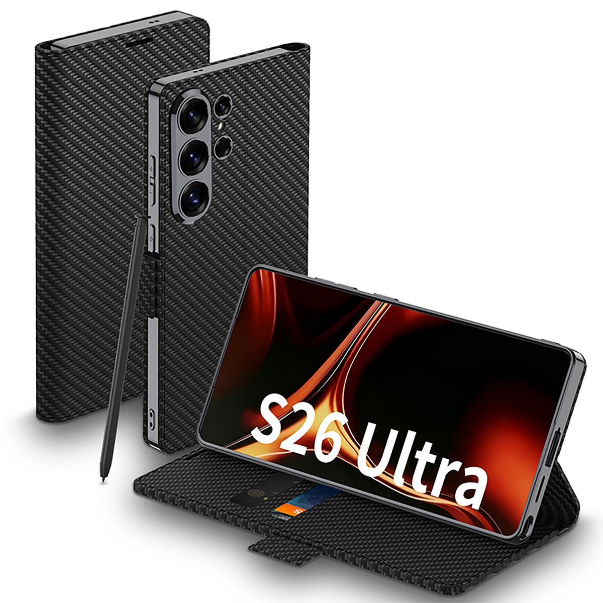 Samsung Galaxy S26 Ultra Hoesje - Carbon - New Design Dunne Back Cover