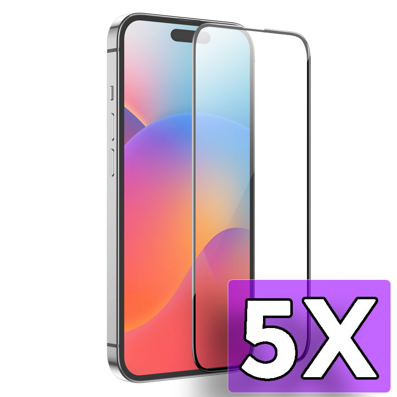 Apple iPhone 15 Pro Max Screenprotector - Full Cover - 5 Stuks
