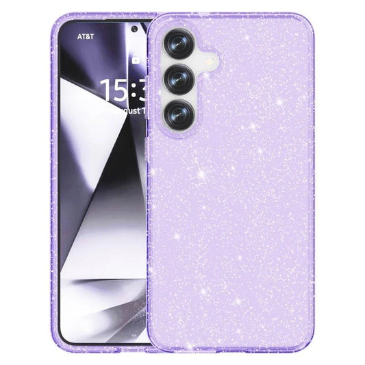 Samsung Galaxy S25 Hülle - Lila - Glitzer-Backcover