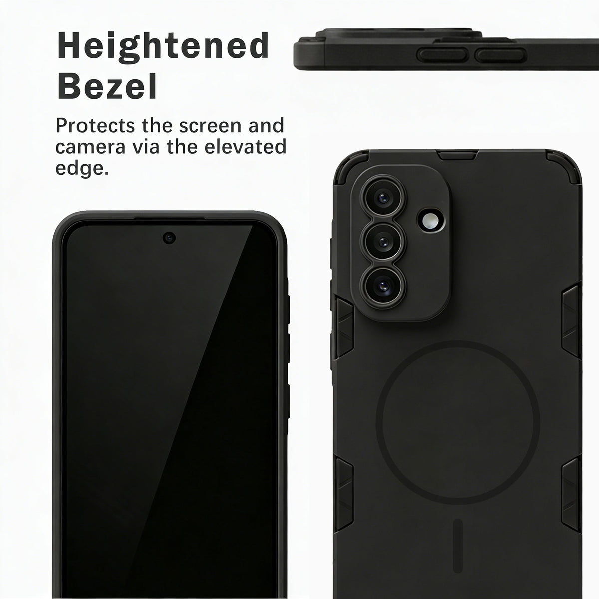 Samsung Galaxy A57 Case - Matte Black - Frosted Matte Hard Case MagSafe Back Cover