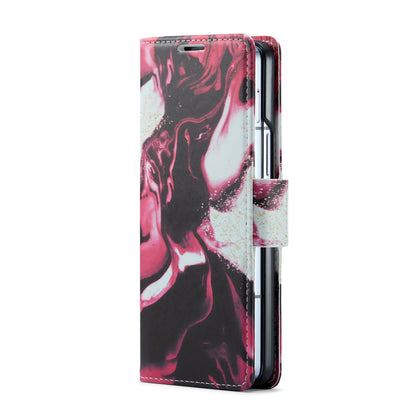 Samsung Galaxy Z Fold 5 Hoesje - Red Rhodonite - Marmer Bookcase
