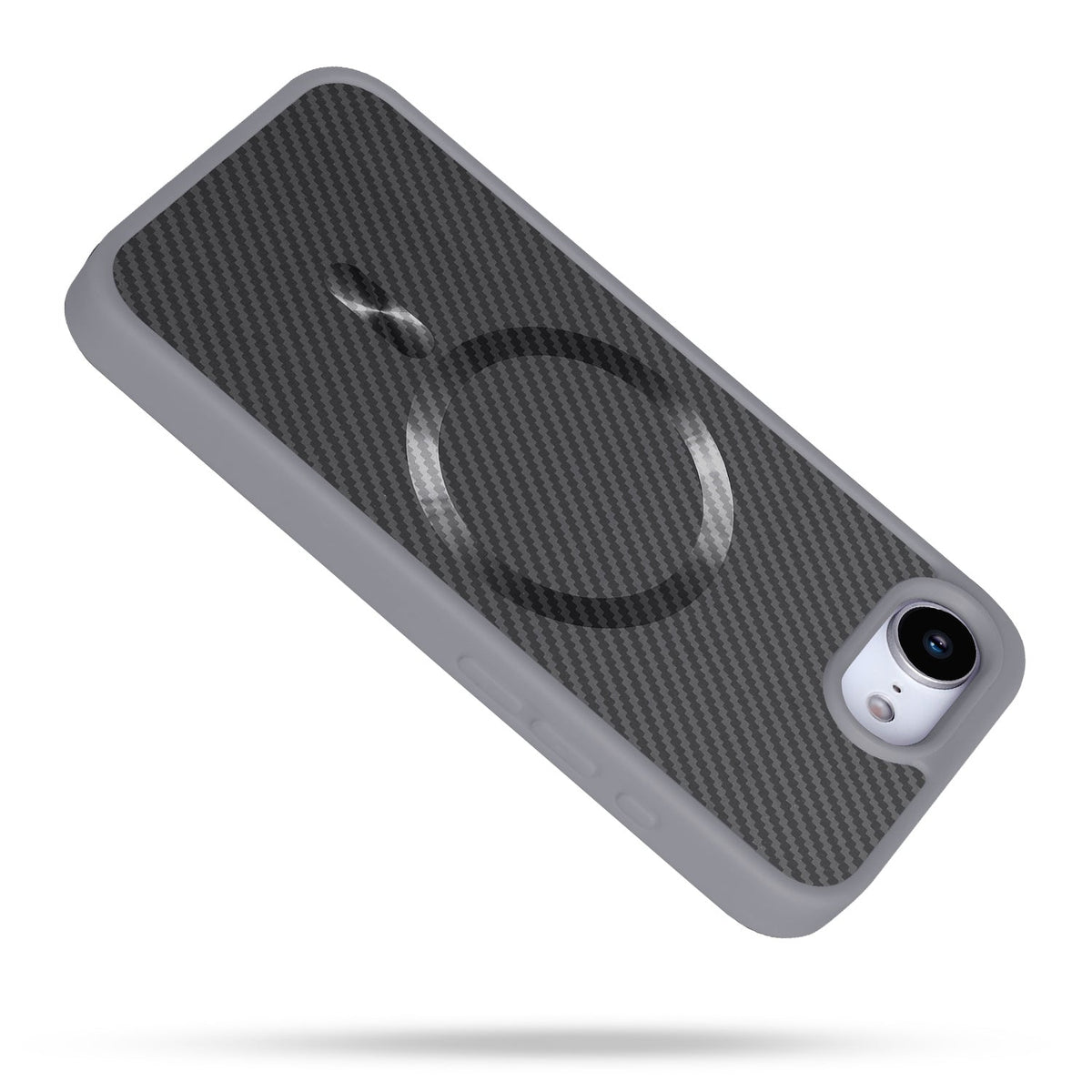 Apple iPhone 16e Hoesje - Grijs - Carbon MagSafe Back Cover
