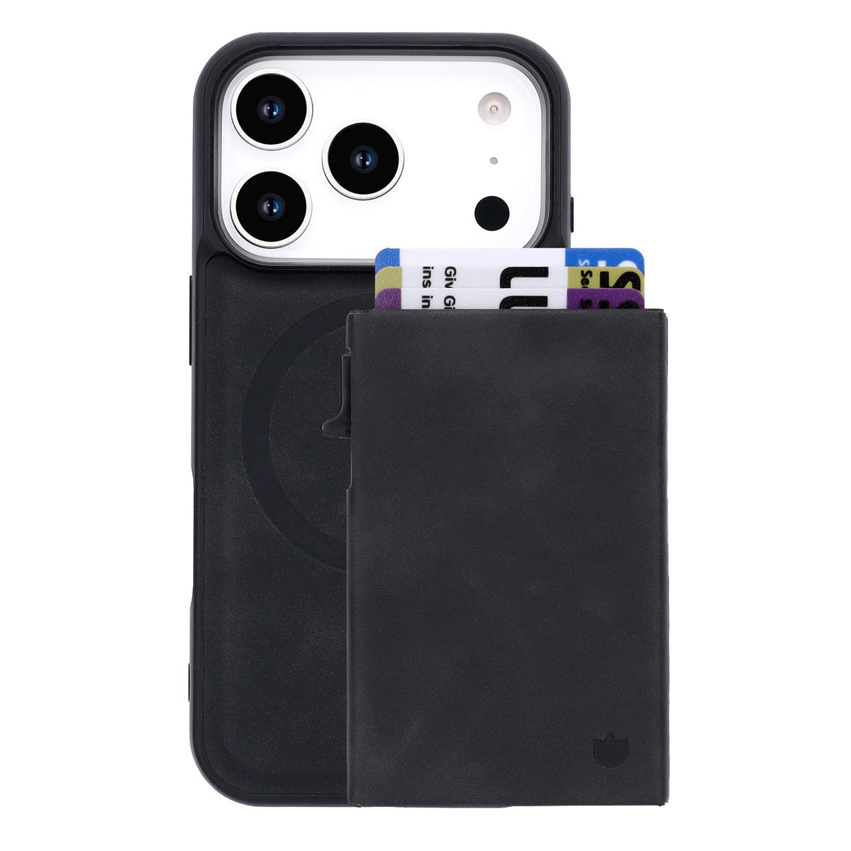 Apple iPhone 17 Pro Hoesje - Charcoal Gray - MagSafe Back Cover met Uitschuifbare Pasjeshouder