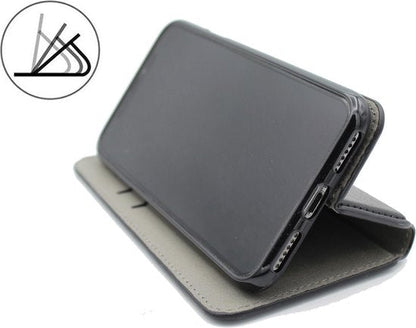 Samsung Galaxy S9+ Hoesje - Zwart - Luxe Kunstlederen Portemonnee Bookcase