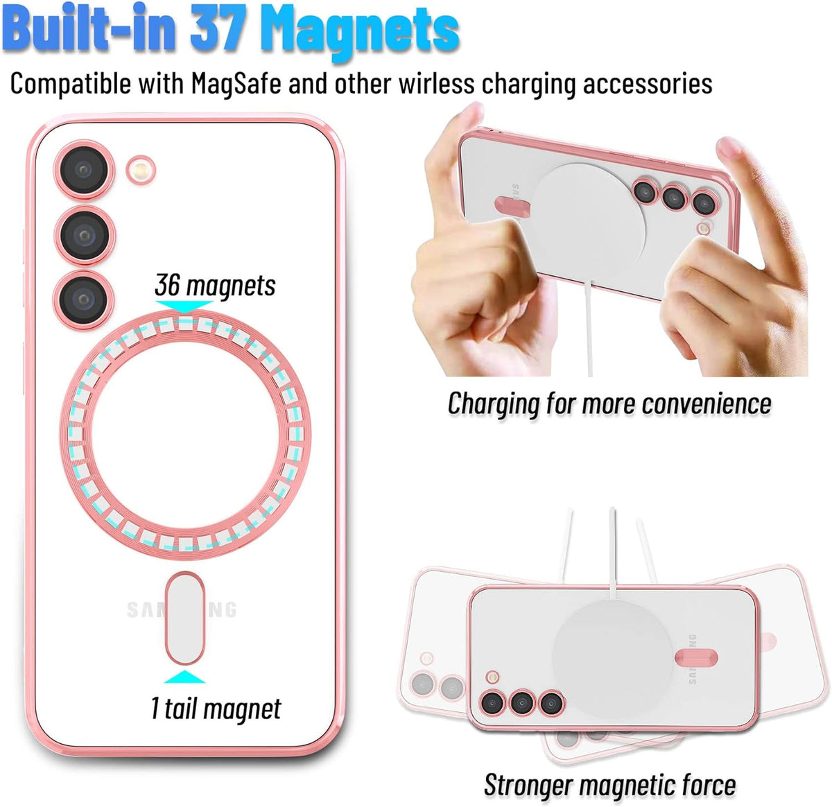 Samsung Galaxy S23 FE Hoesje - Roze - Siliconen MagSafe Back Cover