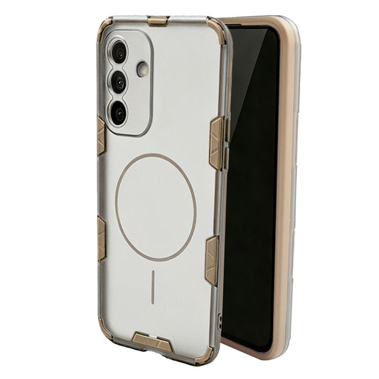 Samsung Galaxy A37 Hoesje - Transparant | Bruin - Frosted Matte Hardcase MagSafe Back Cover