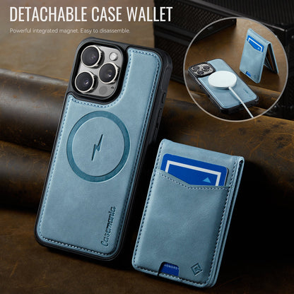 Apple iPhone 16 Pro Hoesje - Aqua Blue - MagSafe Back Cover met Pasjeshouder