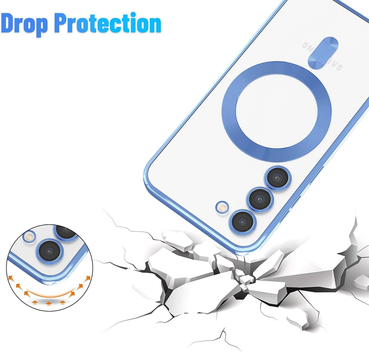 Samsung Galaxy S24 Hoesje - Blauw - Siliconen MagSafe Back Cover