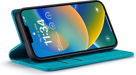 Apple iPhone 14 Plus Hoesje - Azure Blue - Dunne Bookcase