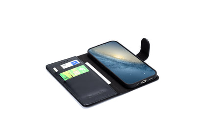 Samsung Galaxy A17 Hoesje - Charcoal Gray - Echt Leren book Bookcase