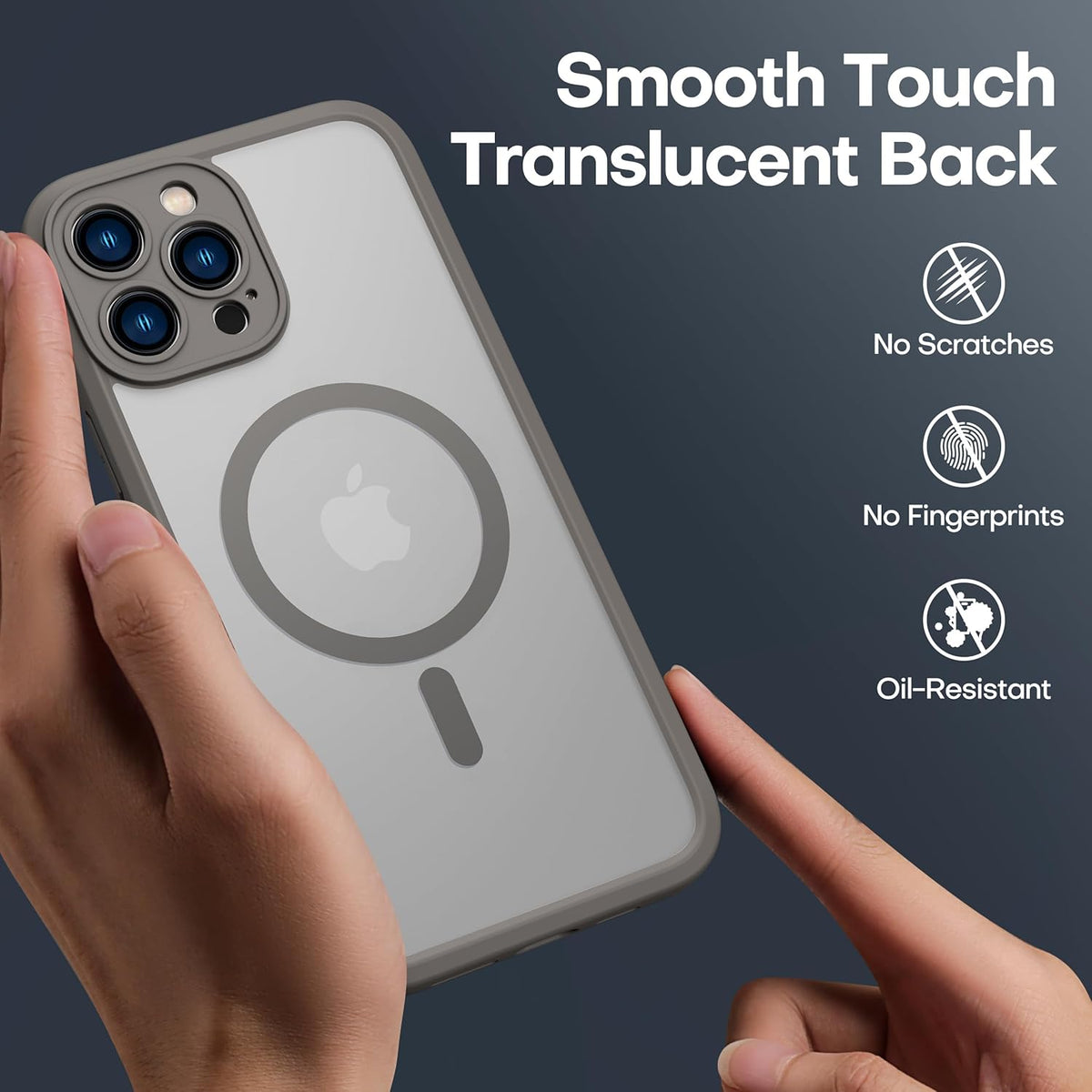 Apple iPhone 12 Pro Hoesje - Grijs - Matte Armor MagSafe Back Cover