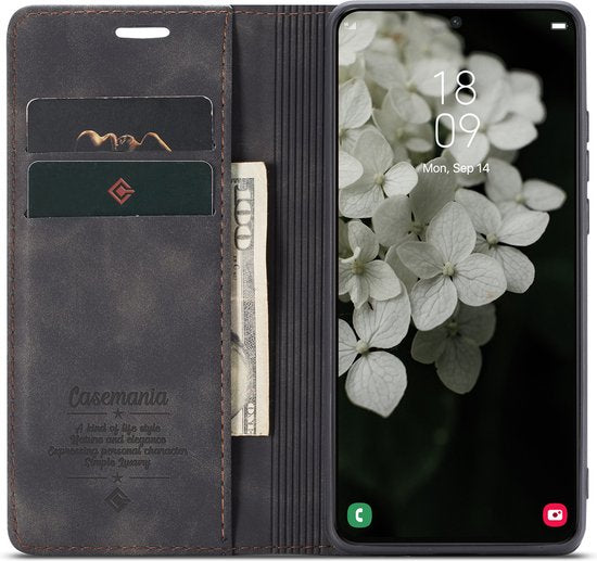 Samsung Galaxy S23 Plus Hoesje - Charcoal Gray - Dunne Bookcase
