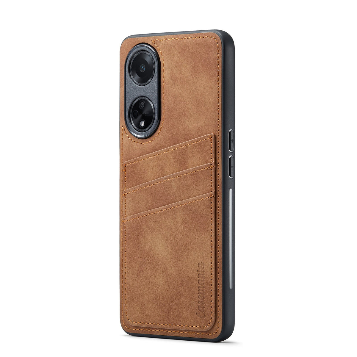 Oppo A98 Hoesje - Sienna Brown - Back Cover met Pasjeshouder