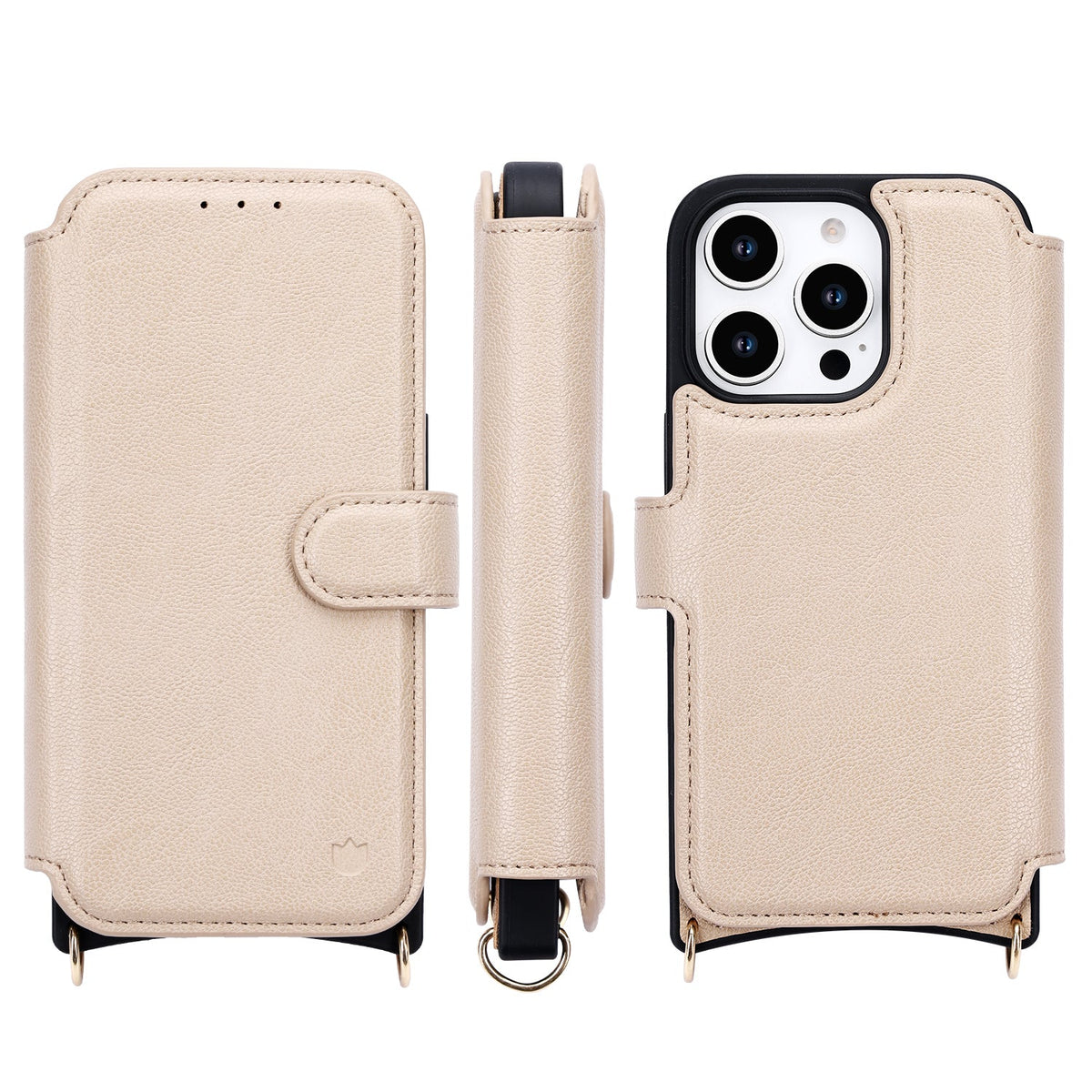 Apple iPhone 16 Pro Max Case - Beige - CM Amsterdam Back Cover with Phone Strap