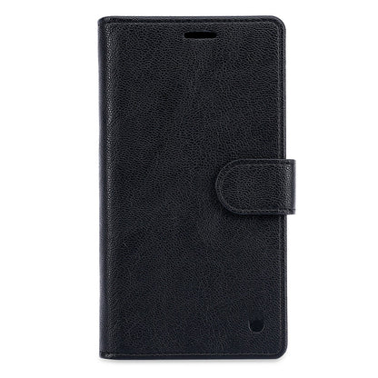 iPhone 17 Hoesje - Onyx Black - 2 in 1 Leather-look Bookcase
