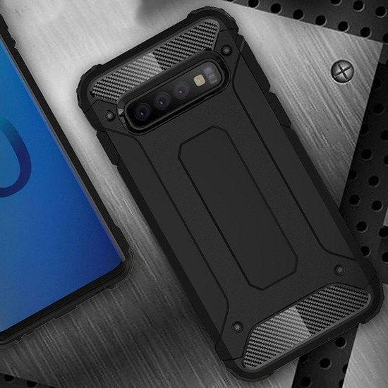 Samsung Galaxy S10 Hoesje - Zwart - Armor Back Cover