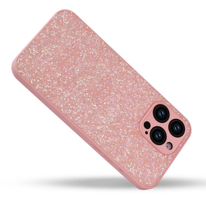 iPhone 14 Pro Hoesje - Roze - Diamant Glitter Back Cover