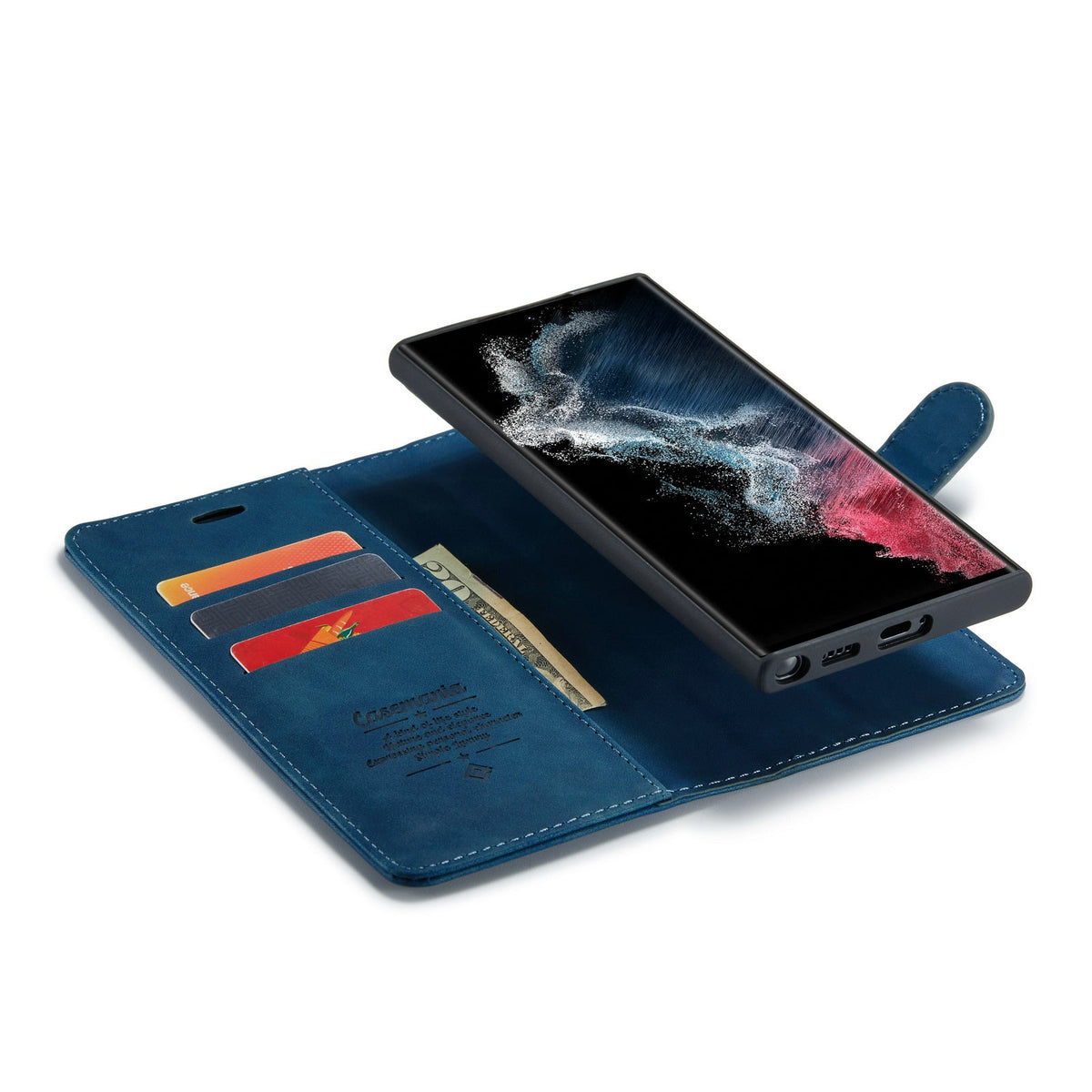 Samsung Galaxy S25 Ultra Hoesje - Navy Blue - 2 in 1 Bookcase