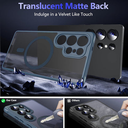 Samsung Galaxy S25 Ultra Hoesje - Blauw - Matte Armor MagSafe Back Cover