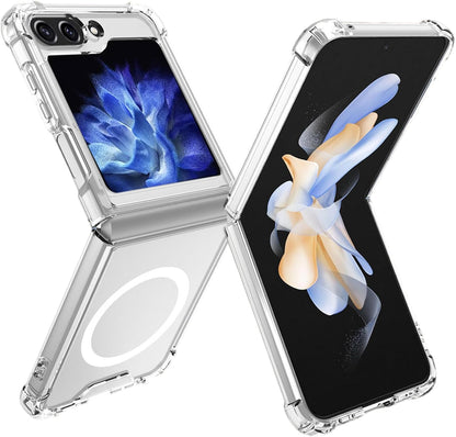 Samsung Galaxy Z Flip 7 FE Hoesje - Transparant - Anti-Shock MagSafe Back Cover