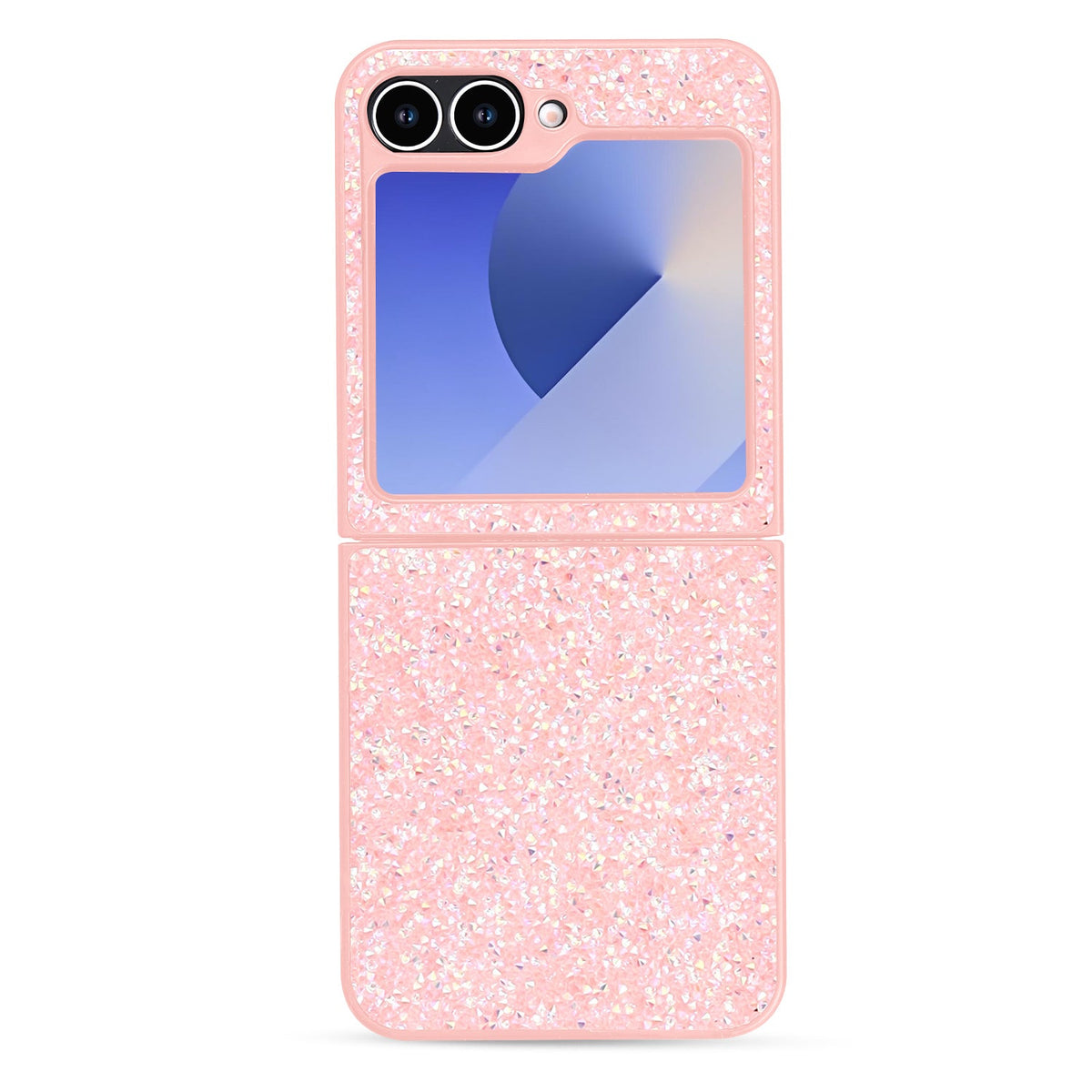 Samsung Galaxy Z Flip 6 Hoesje - Roze - Diamant Glitter Back Cover