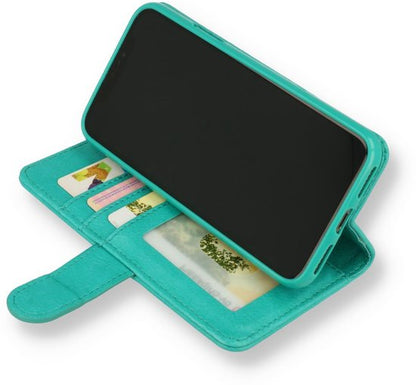 Étui Samsung Galaxy S20 Ultra - Turquoise - Étui portefeuille de luxe avec fermeture éclair