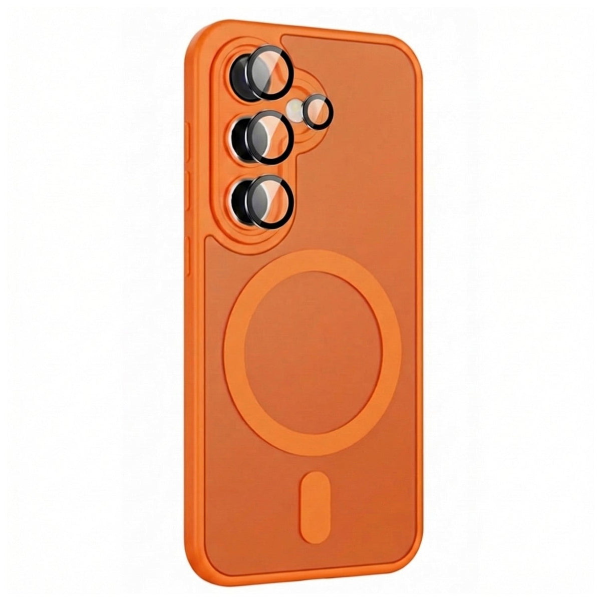 Samsung Galaxy S26 Plus Hoesje - Oranje - Matte Armor MagSafe Back Cover met Valbescherming