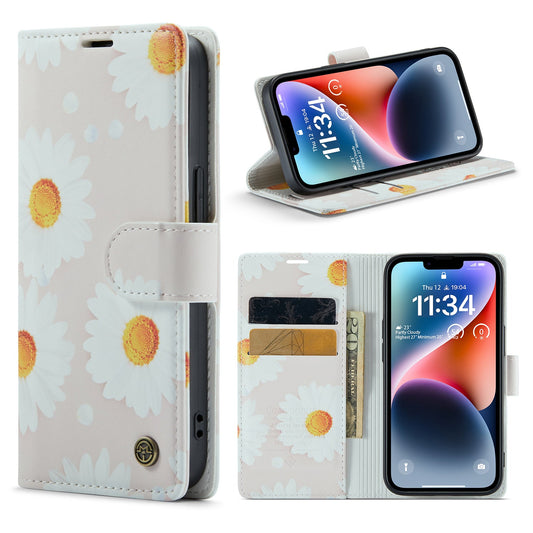 Apple iPhone 14 Hülle - Daisy - Portemonnaie-Klapphülle mit Kartenfach