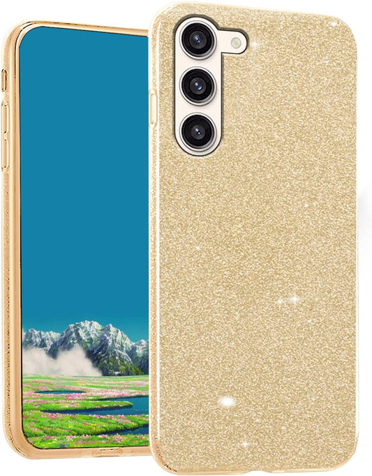 Samsung Galaxy S24 Hülle - Gold - Glitzer-Backcover
