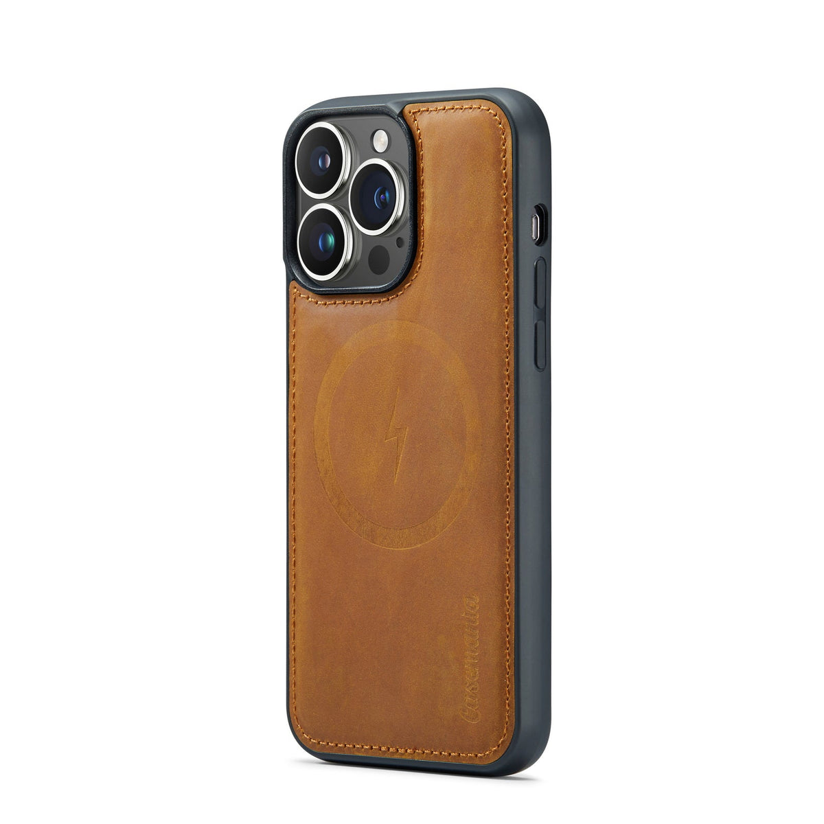 Apple iPhone 15 Pro Max Hülle - Sienna Brown - Echtleder-2-in-1-MagSafe-Klapphülle mit Kartenfach