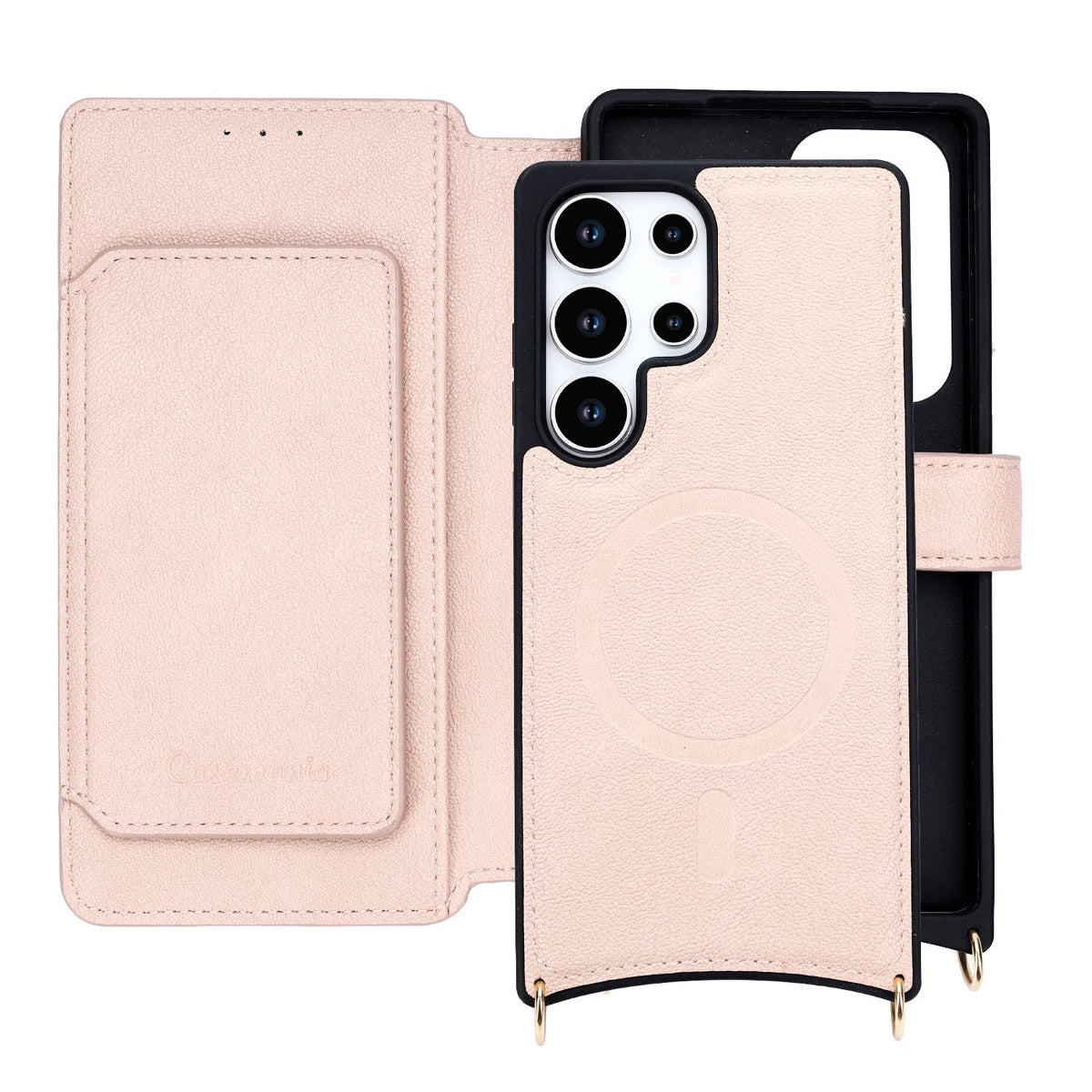 Samsung Galaxy S25 Ultra Hoesje - Roze - CM Amsterdam Back Cover met Telefoonkoord