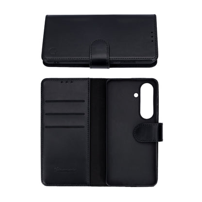 Étui pour Samsung Galaxy S26 - Noir Onyx - Étui portefeuille en cuir véritable