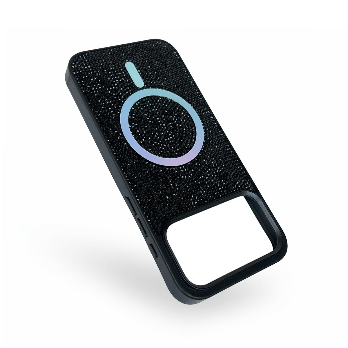 Apple iPhone 17 Pro Max Hoesje - Zwart - Diamant Glitter MagSafe Back Cover