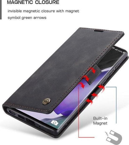 Samsung Galaxy Note20 Hoesje - Zwart - Dunne Bookcase