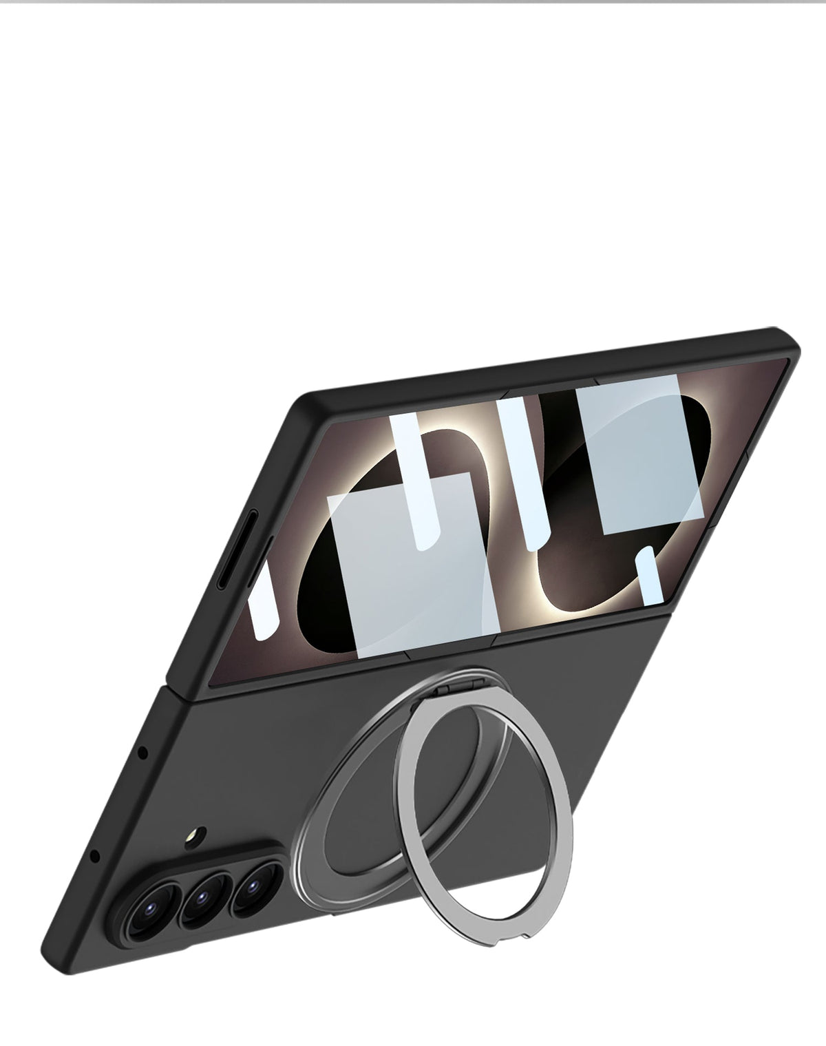 Coque Samsung Galaxy Z Fold8 / Fold 7 - Noir - Étui MagSafe avec anneau de maintien et protection d'écran intégrée