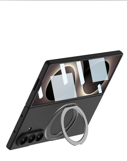 Samsung Galaxy Z Fold8 / Fold 7 Hülle - Grau - Ringhalter Magsafe Cover mit integriertem Displayschutz