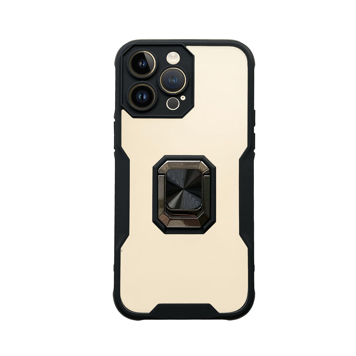 Apple iPhone 14 Pro Max Hoesje - Zwart - Ring Kickstand Back Cover