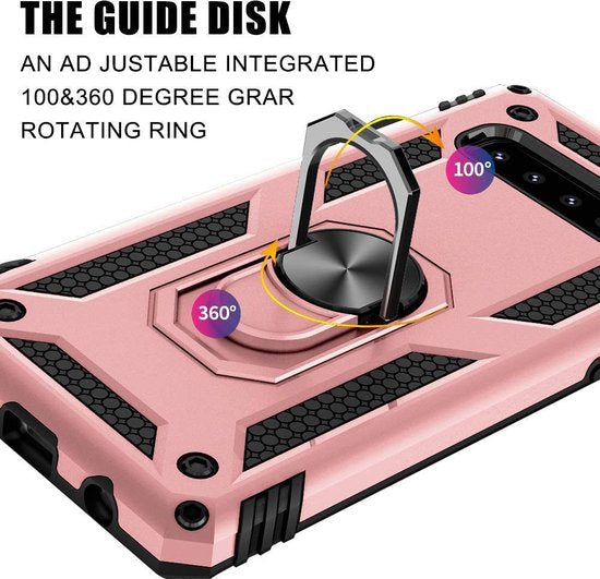 Samsung Galaxy S10 Hoesje - Rosegoud - Armor Kickstand Back Cover
